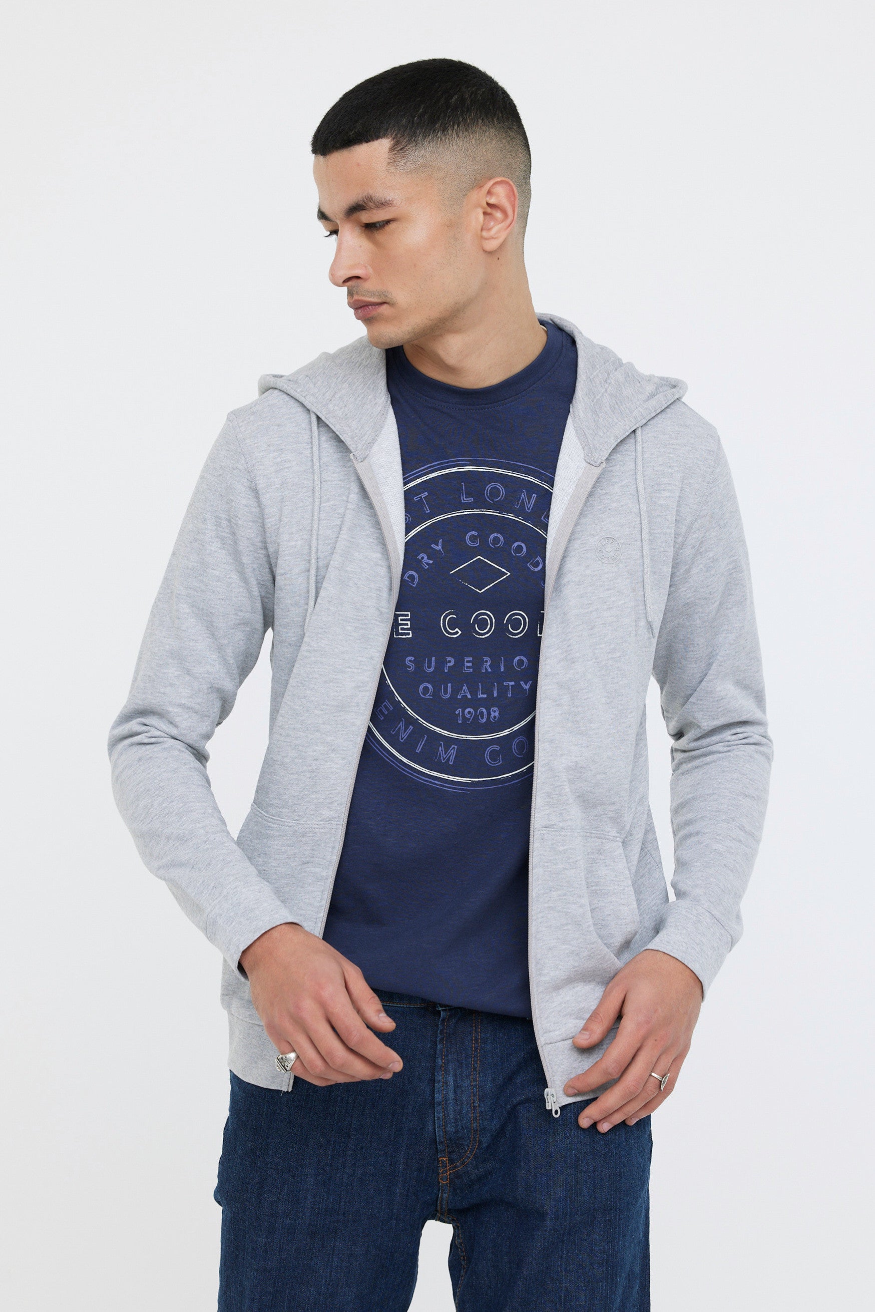Sweatshirt ETIENNE Gris chiné