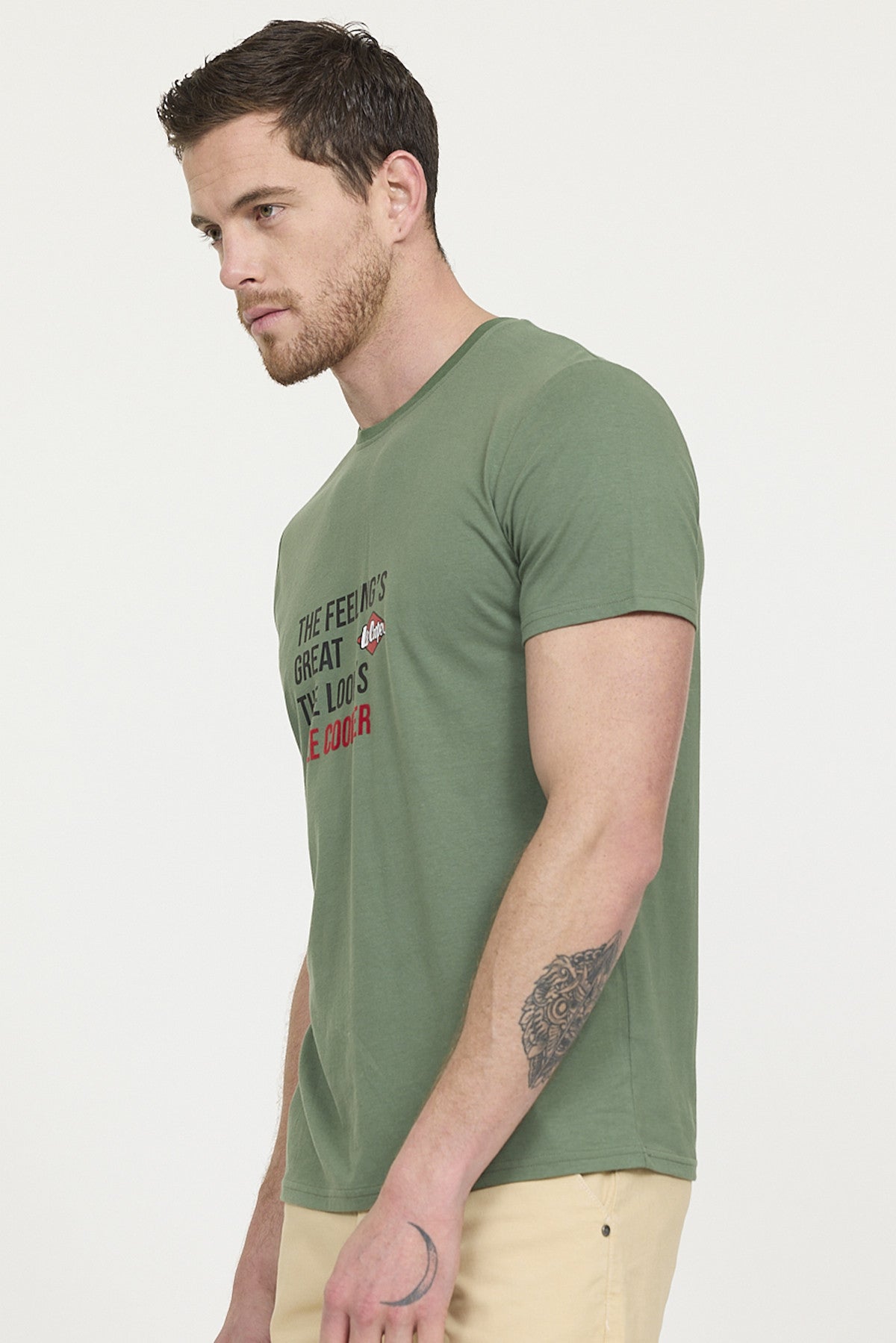T-shirt ALEKO Kaki vert